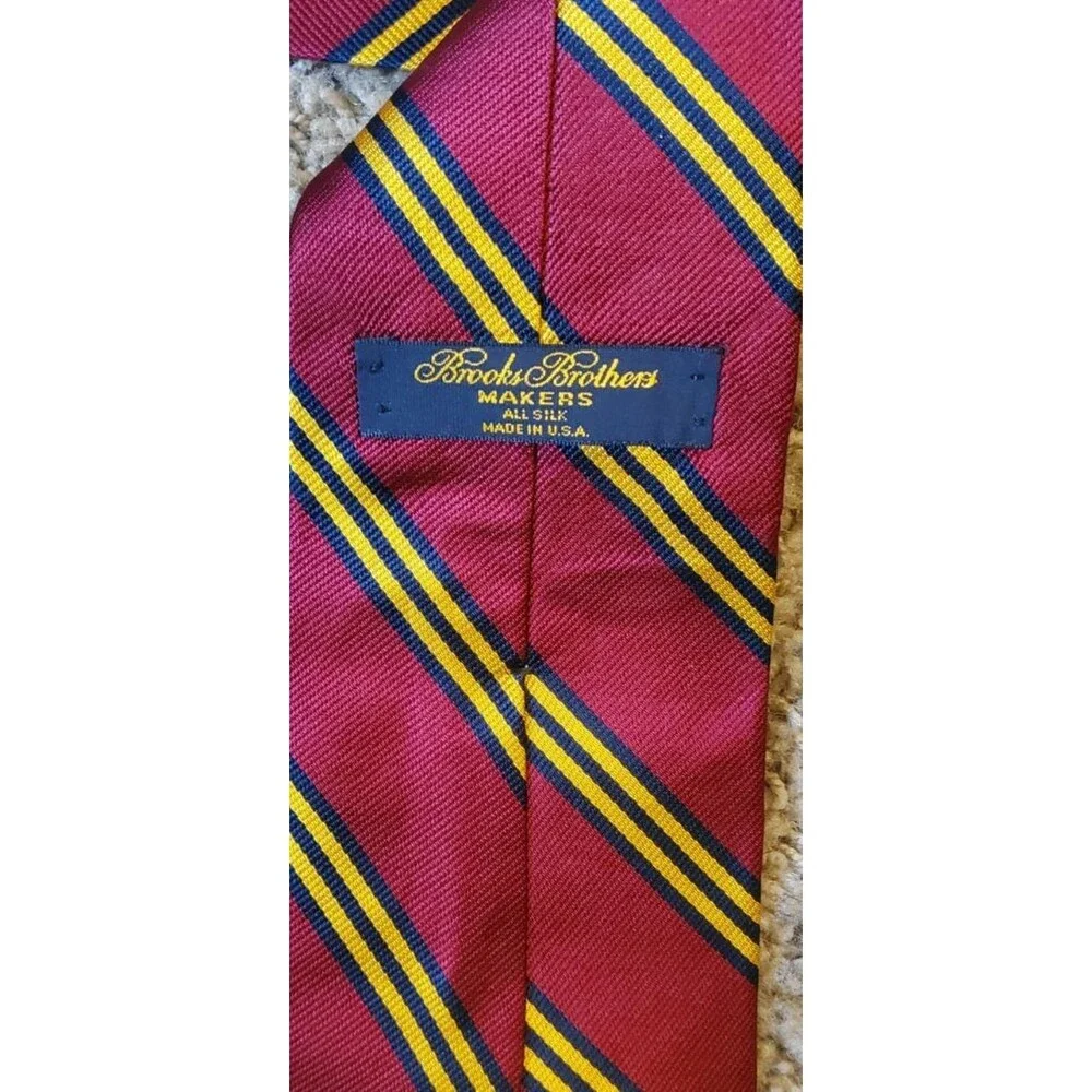 Lot of 3 Brooks Brothers All 100% Silk Neck Ties Mens